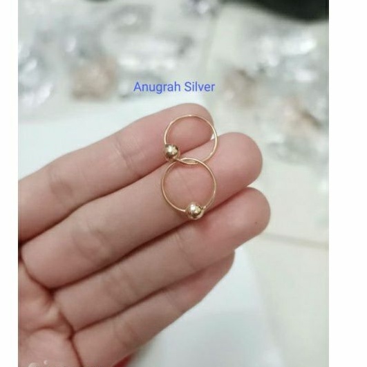 Anting kenip bayi,anak &amp; remaja rose gold pentol pls perak asli 925/silver lapisan emas kuning murni!!!