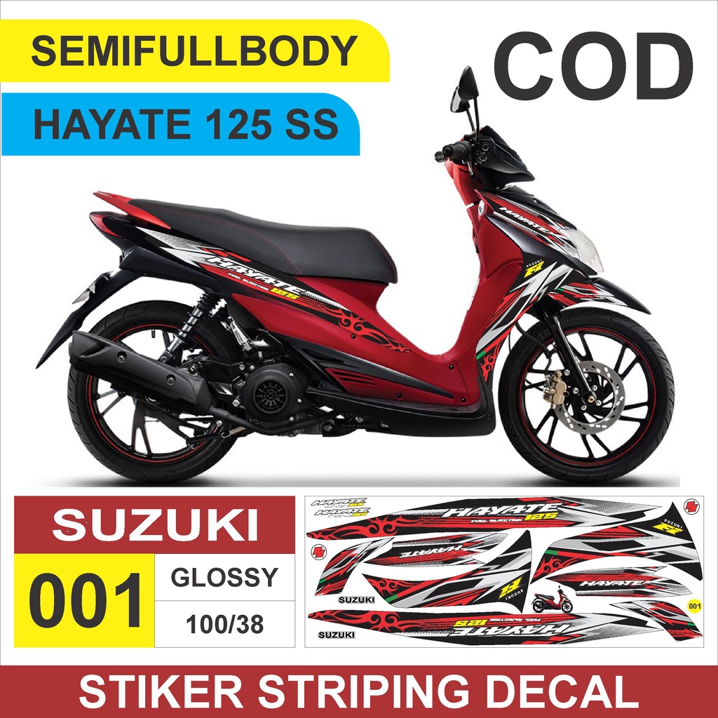 Sticker decal suzuki hayate variasi packing aman semua ready