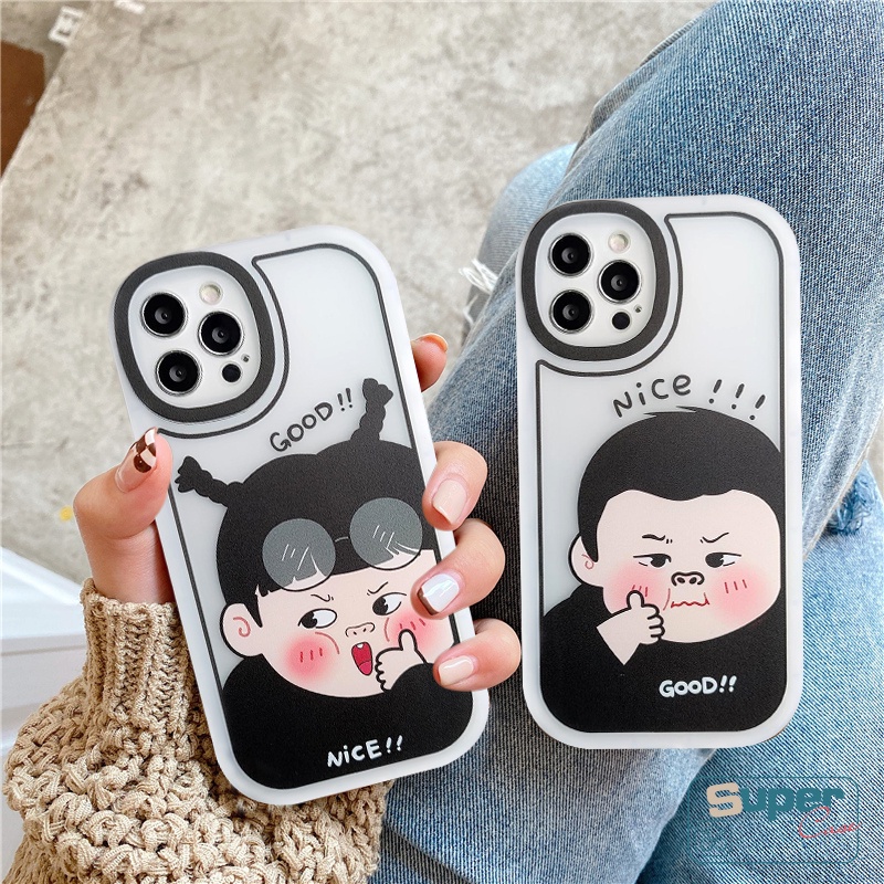 Kartun Lucu Anak Laki-Laki Perempuan Lembut Pasangan Case Samsung A14 A04 A04s A03S A13 A22 A50 A53 A23 A52S A33 A72 A03 Core A71 A03 A02s A20S A32 A1 A10s A21s M12 M23 A73 5G A12 M11 A51 A52 A30S