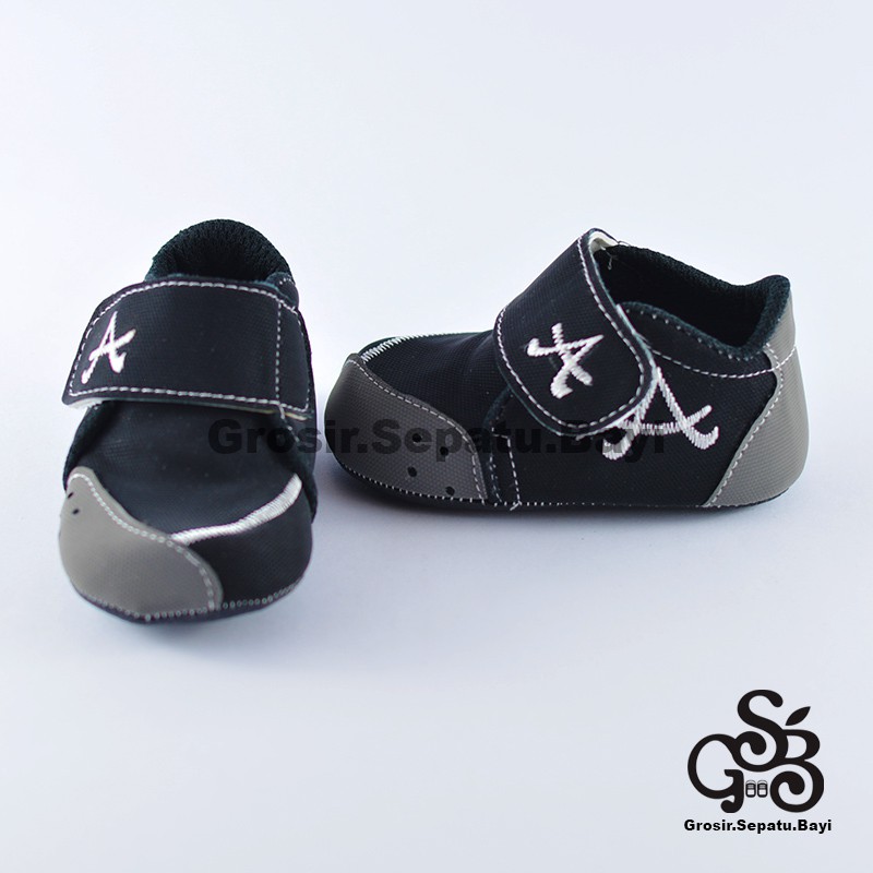 sepatu bayi baby shoes prewalker laki laki umur 2 - 14 bulan model casual A warna HITAM