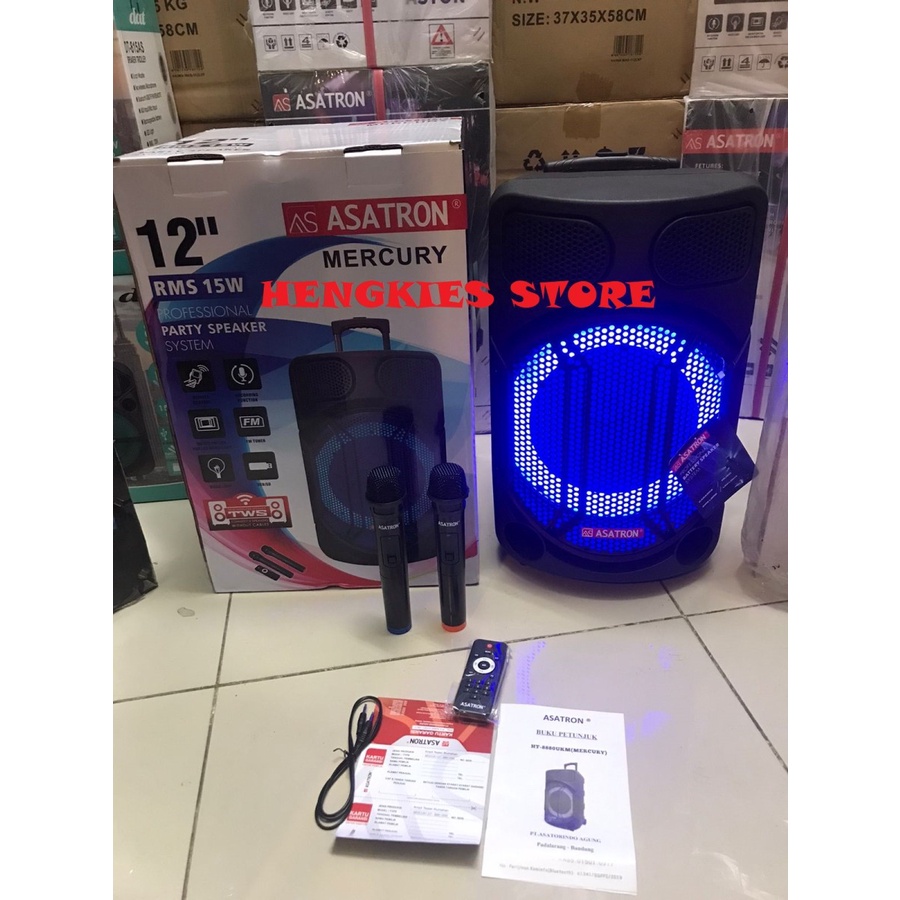 ASATRON Speaker Meeting Bluetooth 12&quot; MERCURY - Garansi Resmi 1 Tahun