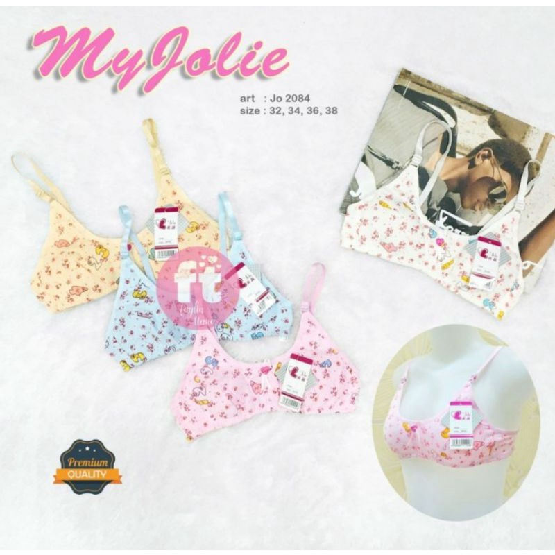 Bra/BH Remaja By My Jolie Motif Dari Bahan Katun Premium / Tanpa Busa & Kawat /  Berkualitas Dapat M