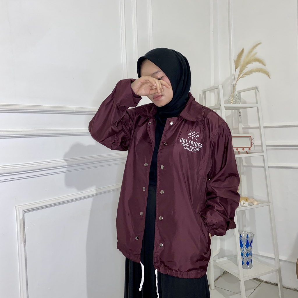 YOUTH CULTURE Coach Jacket holyrider BORDIR MAROON II Jaket Coach model winbacker