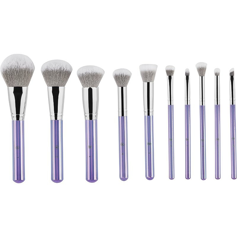 BH Cosmetics Hello Holo 10 Pcs Brush Set Bonus Holographic Bag