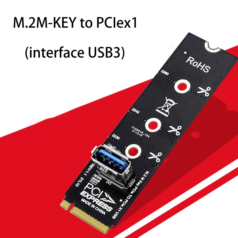 Btsg Untuk M.2 NGFF Ke USB3.0 Graphic Card Extender Untuk M.2 Ke PCI-E Transfer Card Scre