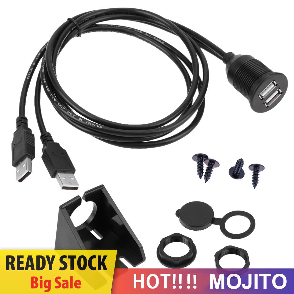 Kabel Extension Dual Port Usb 2.0 Untuk Dashboard Mobil