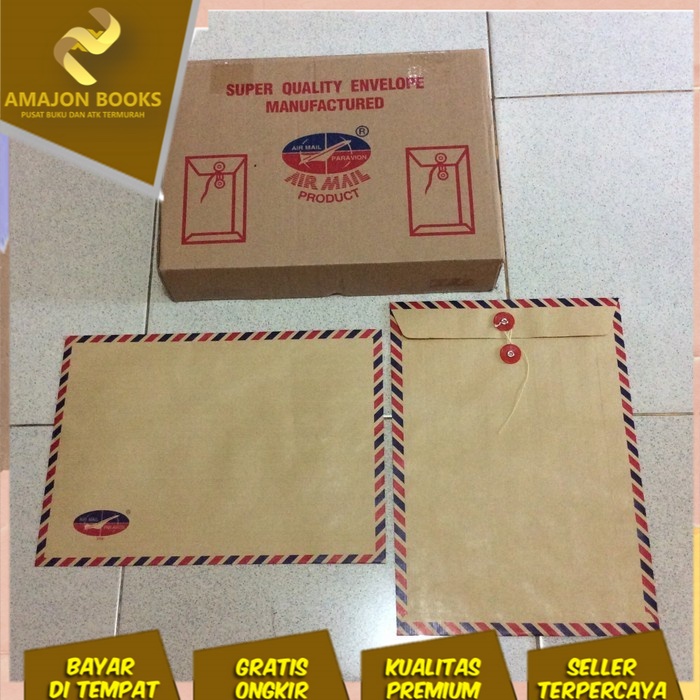 

Amplop Coklat Folio Air Mail 310 Tali // Kertas Folio untuk Lamar Kerja (50 lembar ) + Bonus 1 pcs Pulpen hitam joyko