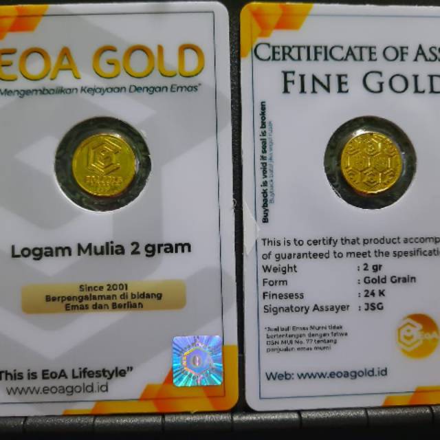 EOA GOLD berat 2 gram