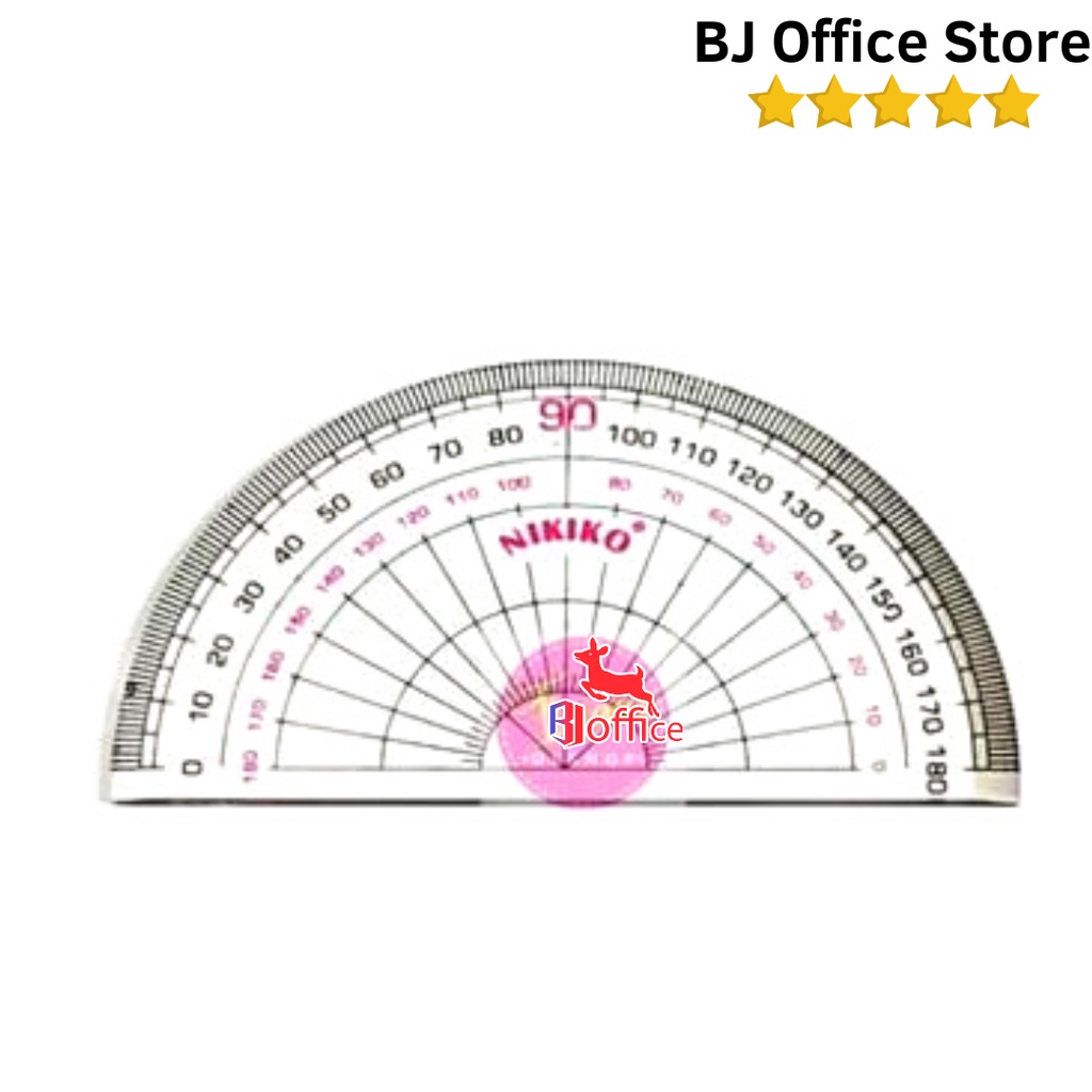 

Penggaris Busur Derajat / Protractor 180 Derajat (12 cm) Nikiko