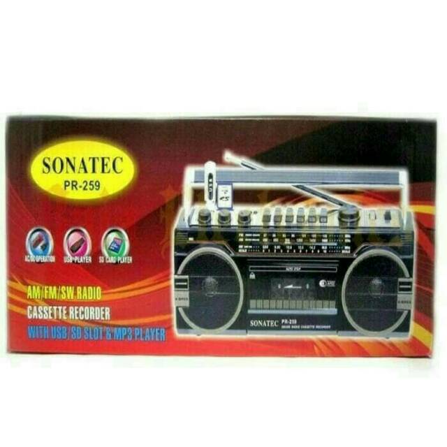 Radio tape sonatec pr259 bisa play usb dan memory card