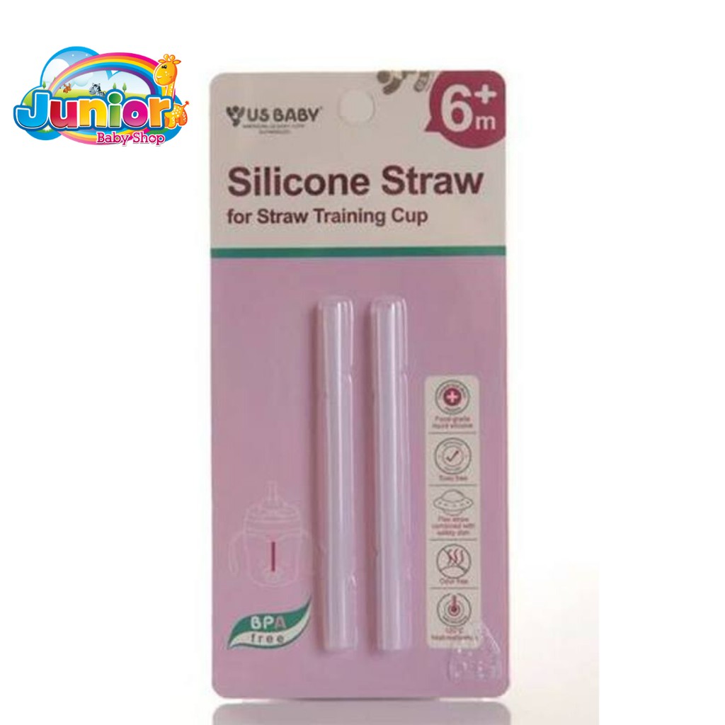 US Baby Silicone Straw 2pcs