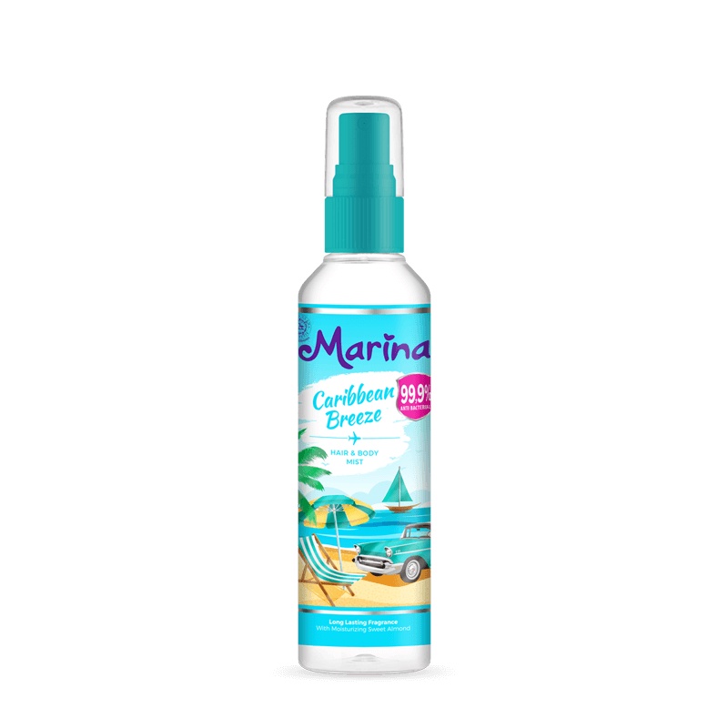 Marina Hair and Body Mist With Moisturizing Sweet Almond 100ML