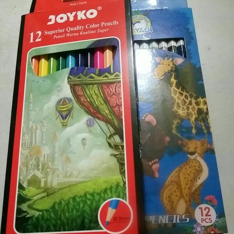 

12 pensil warna kualitas super joyko warna bagus untuk pencampuran