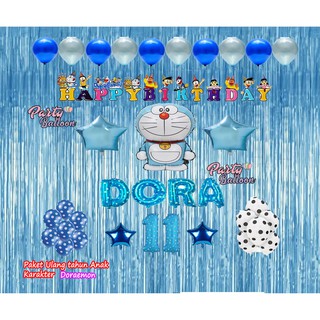 Paket Dekorasi Ulang Tahun Anak Tema Doraemon | Shopee