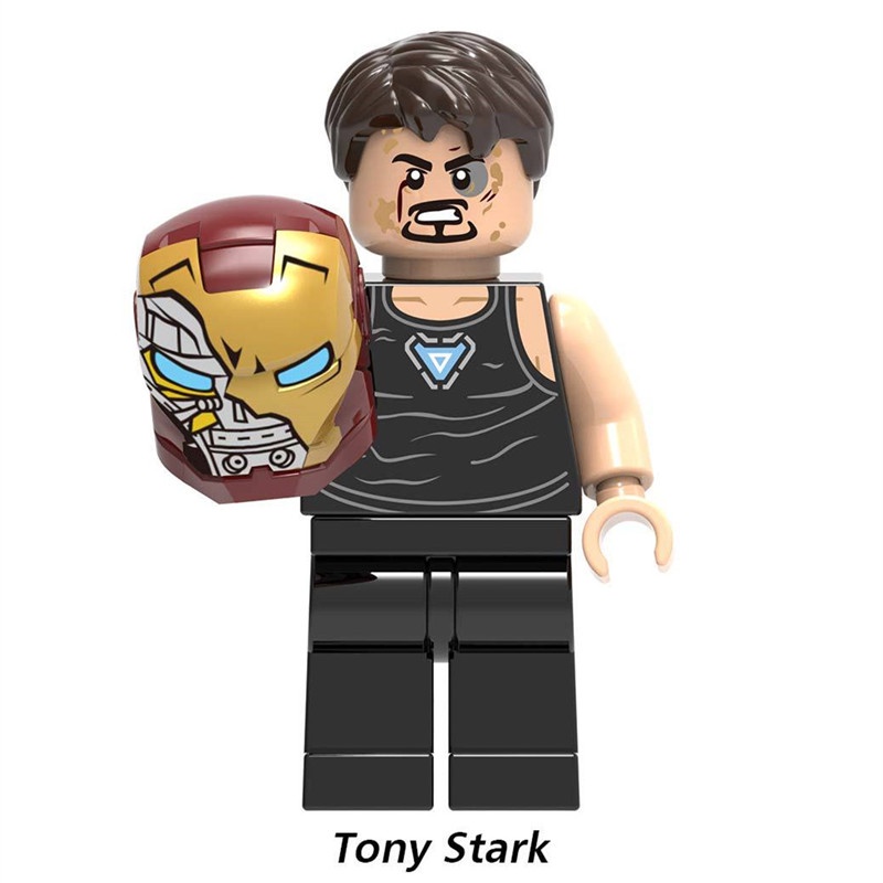 1 Pc Mainan Puzzle Balok Bangunan Model Marvel Superheor Thor Tony Stark War Machine Bahan ABS Untuk Anak