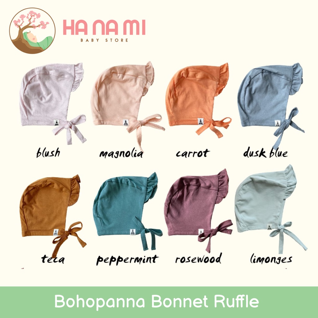 BOHOPANNA Bonnet Ruffle ( Topi Bayi) Yvonne Bonnet