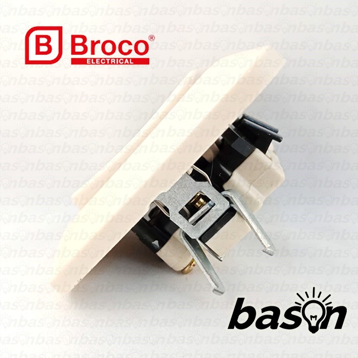 BROCO Gracio 4162 Double Switch Cream | Saklar 2 Gang 1 Way