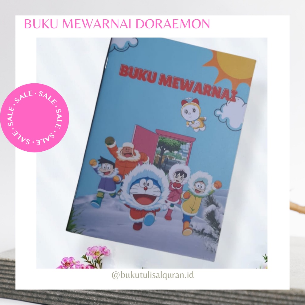 

Buku Mewarnai Untuk Anak-Anak/PAUD/TK/Balita Ukuran Buku A5 Tema Doraemon