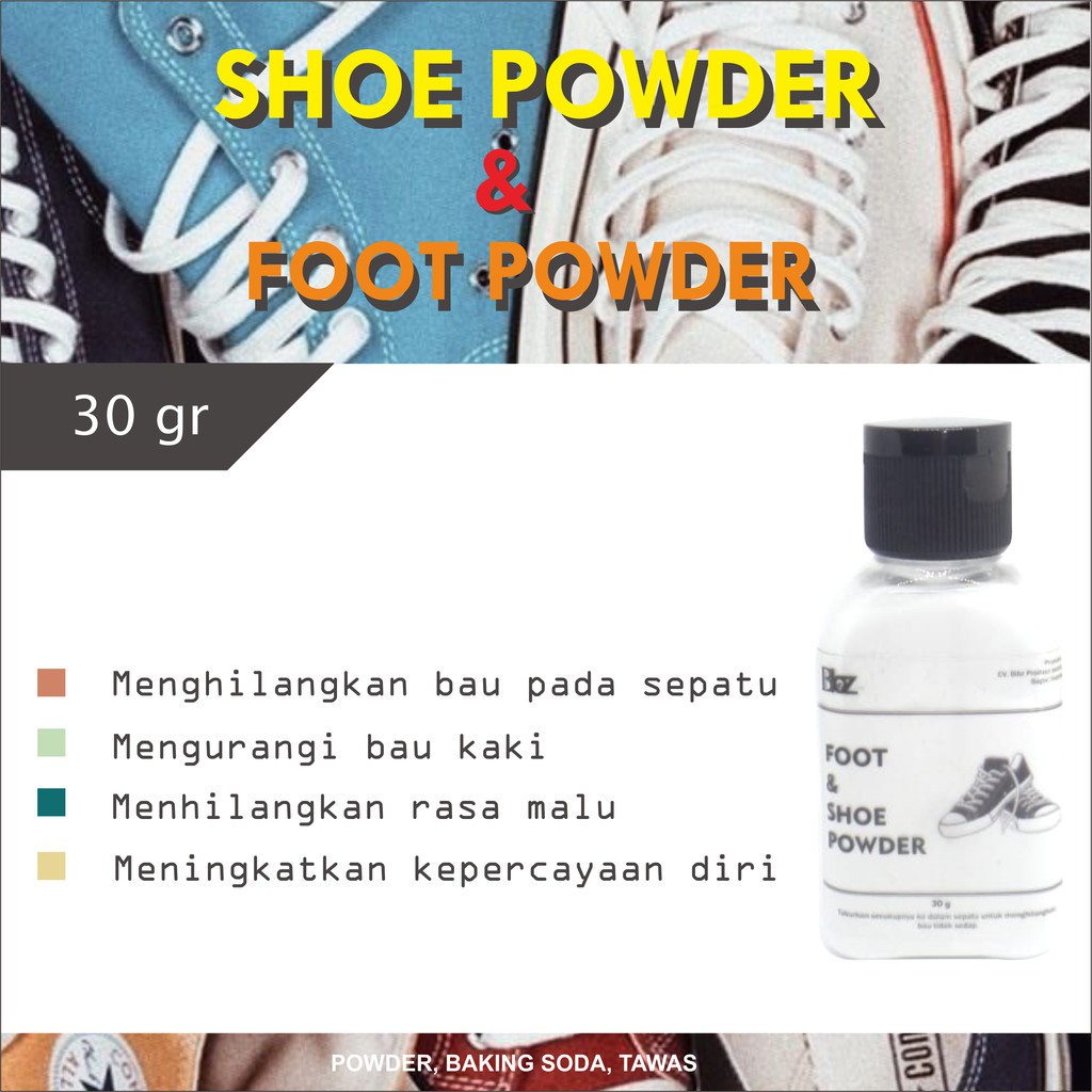 Bedak Sepatu Bedak Kaki Penghilang Bau Sikil 60 gr Praktis