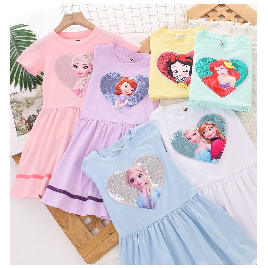 BAJU DRESS ANAK PEREMPUAN PRINCESS DISN3Y DRESS KEMBANG