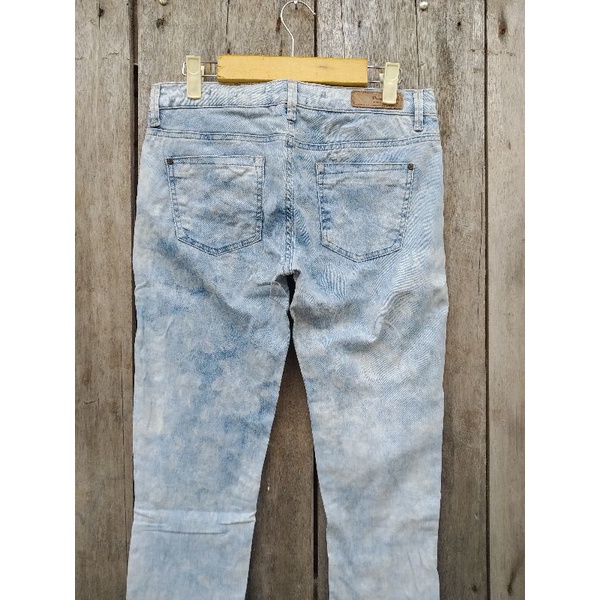 zara woman skinny jeans blue acid size fit 29 second original preloved