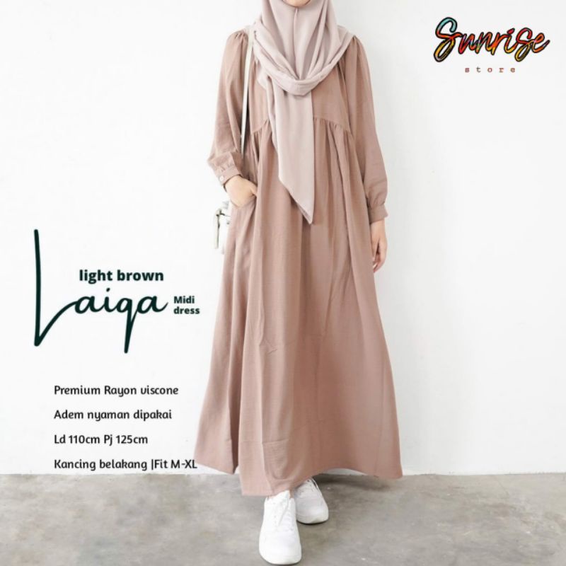 LAIGA MIDI DRESS POLOS RAYON VISCOSE LD 110 XL