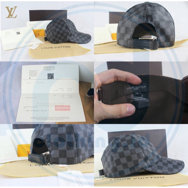TOPI PRIA - HAT LOUIS VUITTON DAMIER CAP - BLACK