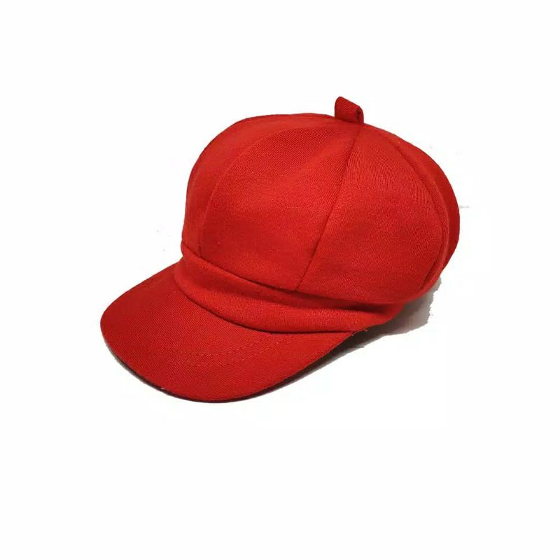 Topi apolo anak bayi 1-2 tahun/topi anak korea/topi anak lucu-Marun