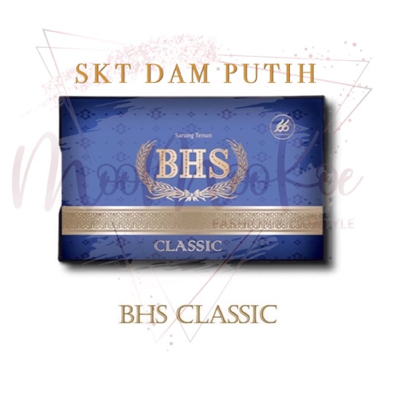 Sarung BHS Classic GOLD (SKT DAM) PUTIH