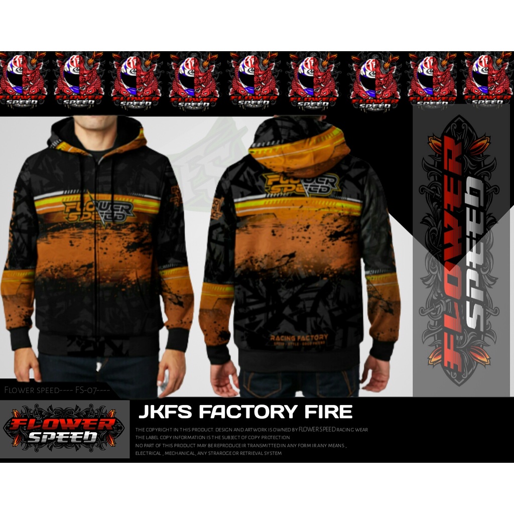 Jaket Racing JKFS FACTORY FIRE - FLOWER SPEED - Jaket Racing Flower Speed /Jaket Flower Speed Origin