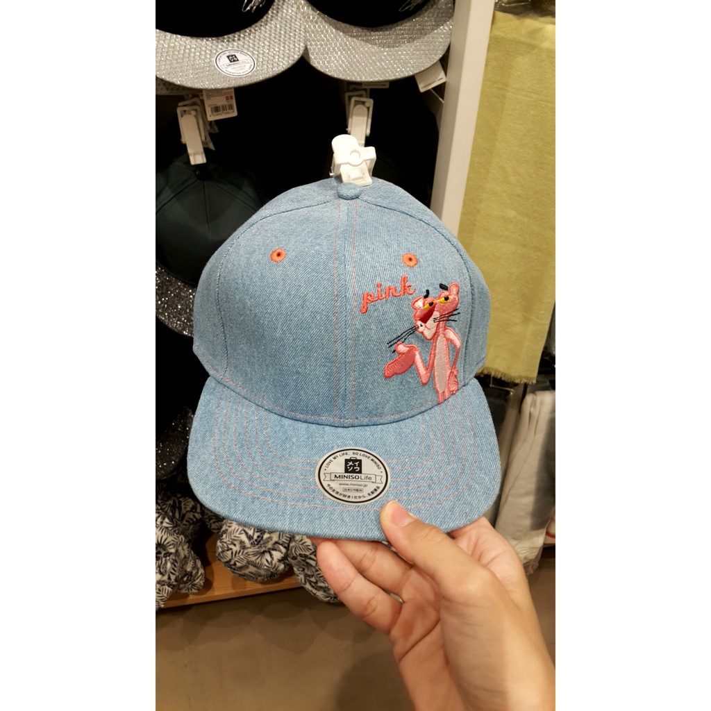 TOPI MINISO X PINK PANTHER. 3WRN. fashion cap miniso murah. ready surabaya