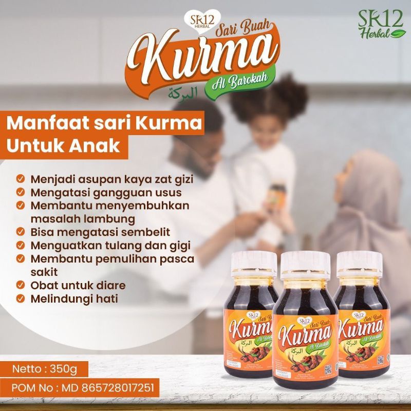 SR12 Sari Buah Kurma 350gr Herbal Meningkatkan Imunitas Tubuh BPOM