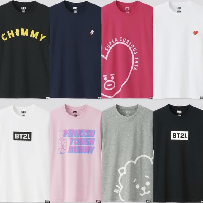 Kualitas Terbaik Uniqlo x BTS BT21 T shirt/Kaos/Kaus Original CUCI GUDANG