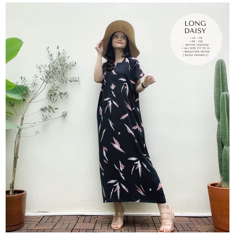daster long semata kaki, daster panjang viral kekinian, daster rayon busui terlaris-Long Lily
