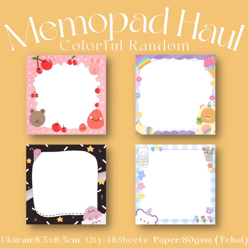 

[NEW]❤️ MEMOPAD Haul _ Cute Colorful Retro / Memo Notes / Aesthetic MemoPad