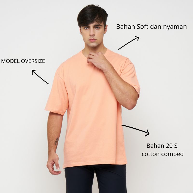 kaos polos oversize 20s cotton combed SK-TEAM hitam,putih,kuning muda, peach