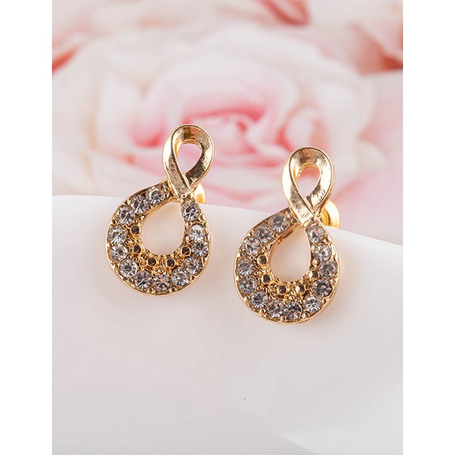 LRC Anting Tusuk Fashion Love Geometric Irregular Diamond Earrings P12092