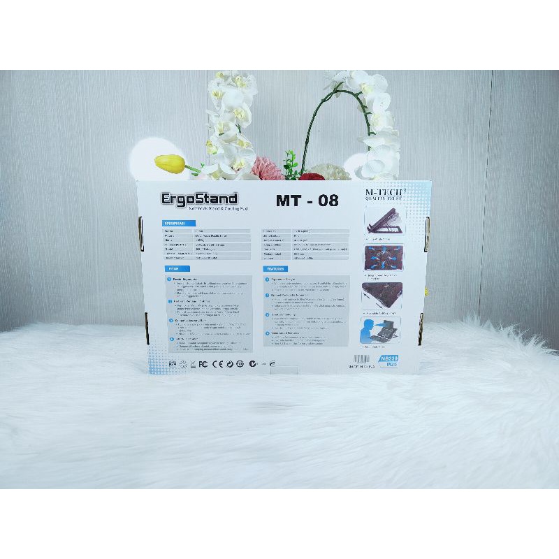 M-Tech Ergostand Cooling pad MT-08 New Bergaransi