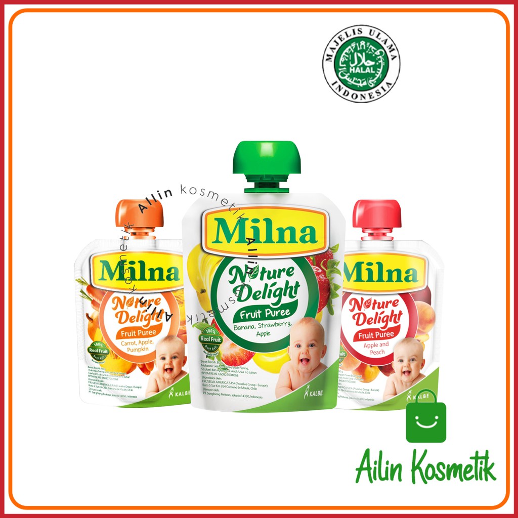 MILNA Nature Delight Fruit Puree 80gr BPOM ORIGINAL / Sari ...