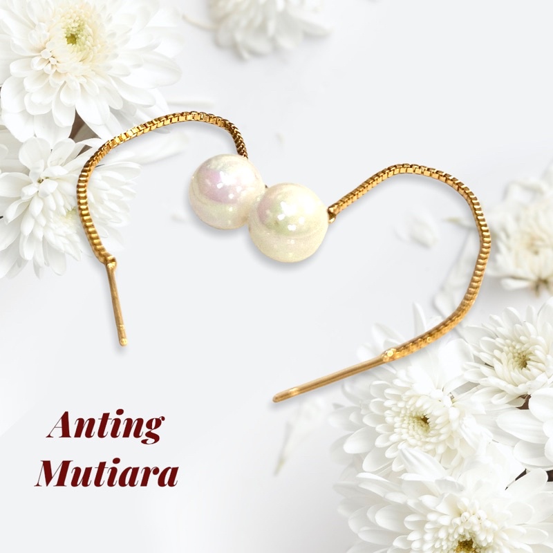 anting jurai mutiara //anting gantung mutiara//anting//mutiara