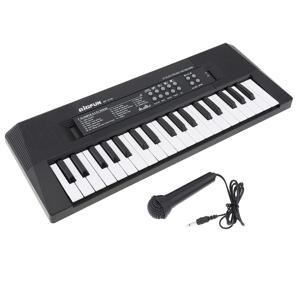 Keyboard Piano Digital Elektronik 37 Kunci Dengan Mikrofon Untuk Hadiah Ulang Tahun