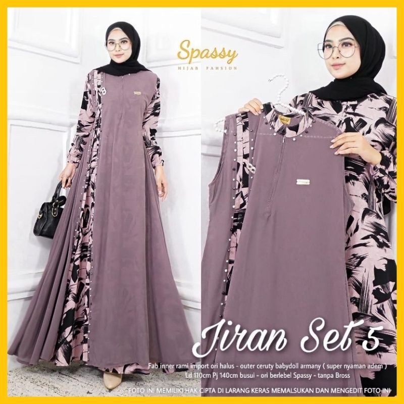 [OFFICIAL STORE] - JIRAN SET 5 BY SPASSY ORIGINAL - GAMIS SPASSY TERBARU