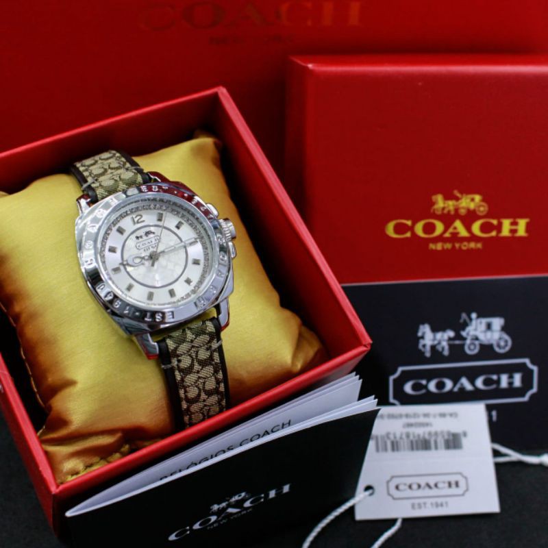 jam tangan wanita coach original tali kulit