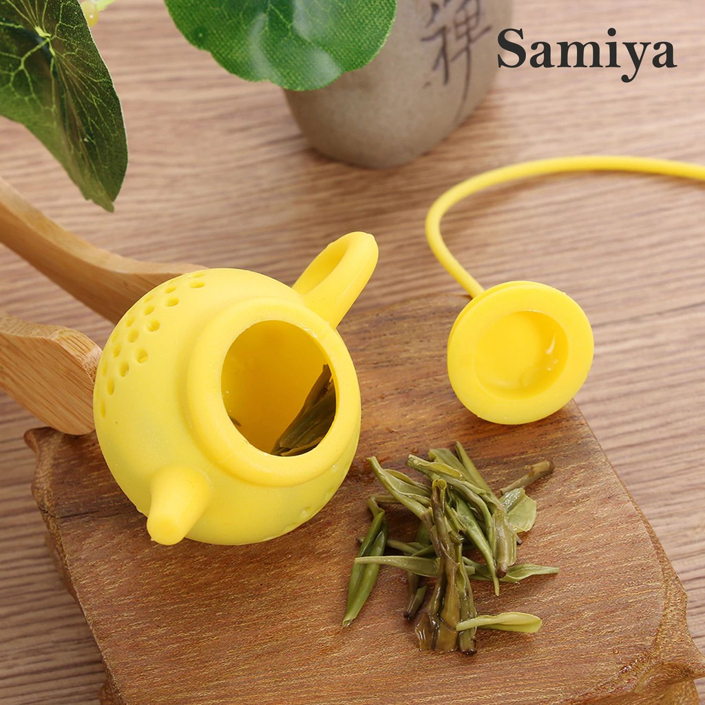 saringan teh silikon / silicone tea bag filter infuse strainer / cute silicone teapot infuser