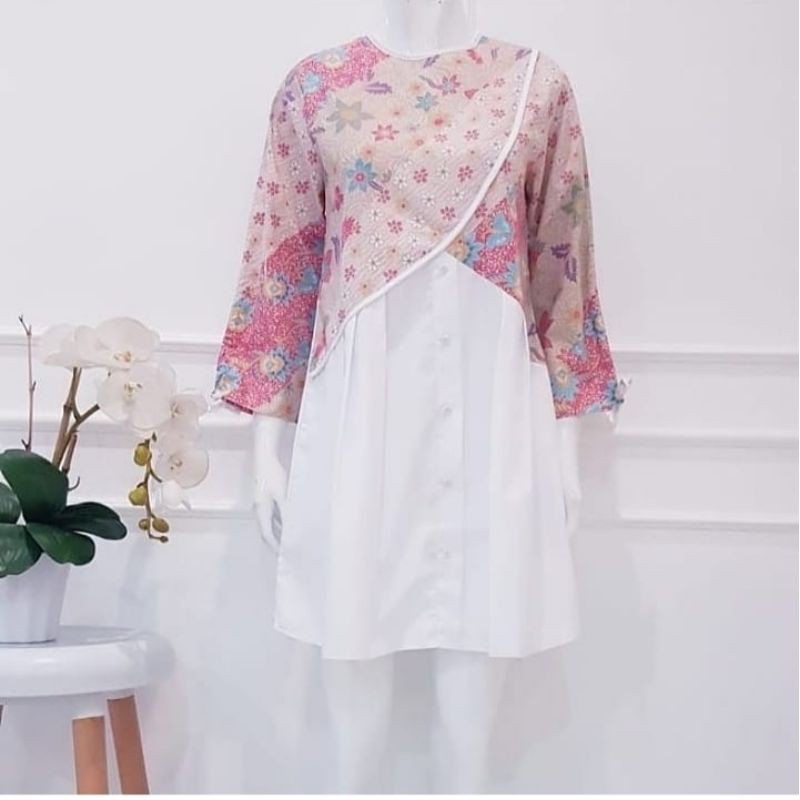 Tunik kombinasi batik Edness kayla