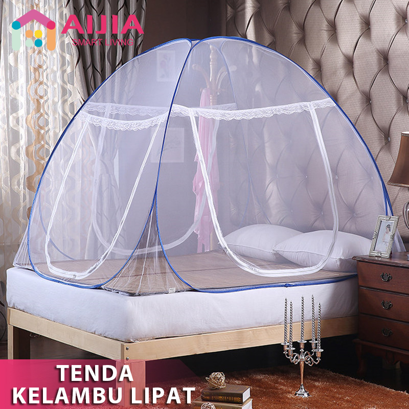 AIJIA Kelambu Tidur | Kelambu Bayi | Kelambu Tenda | Kelambu Lipat Anak Dan Orang Dewasa 180 x 200 c