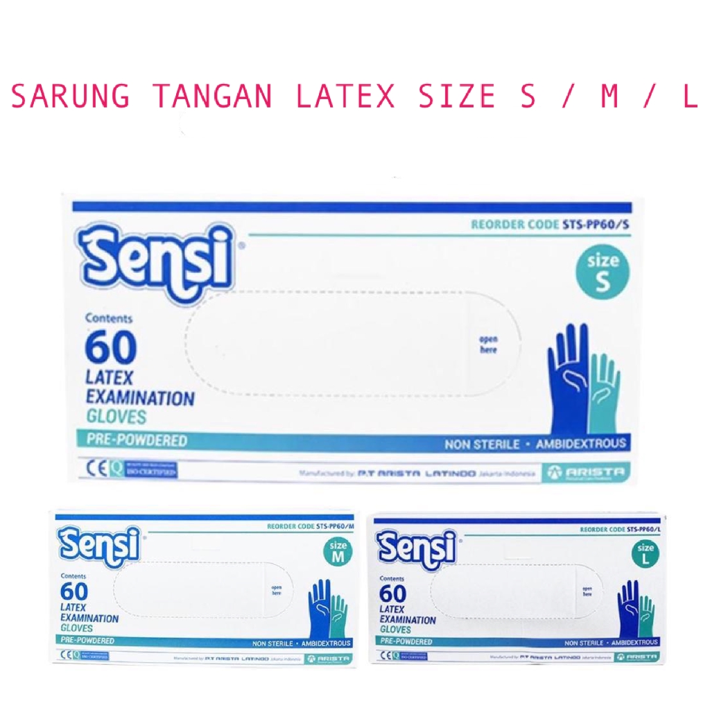 Sensi Sarung Tangan Latex isi 60 pcs