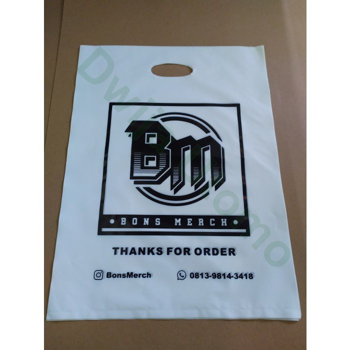 

Plastik Plong Super Besar Sablon, Plastik Sablon Olshop ukuran 30x40