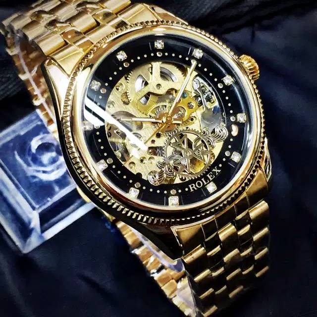 Rolex Medium Chain Skeleton GoldBlack