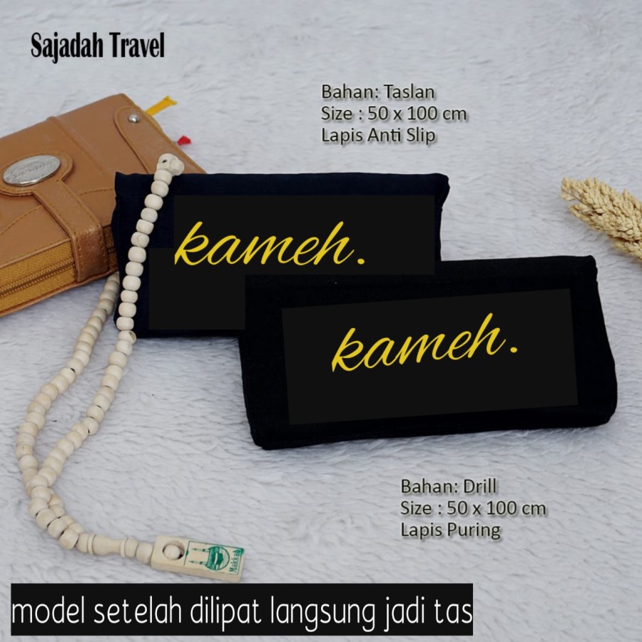 Sajadah Traveling Saku KAMEH/Pouch Praktis/Harga Grosir/Best Seller/Bisa Bayar Di Tempat